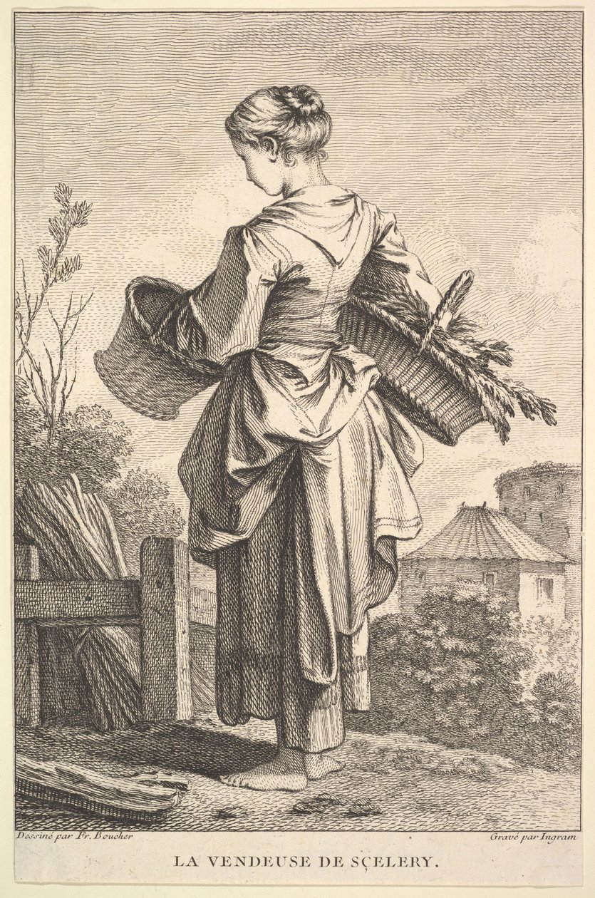 The Seller of Celery, 1741-63. de John Ingram