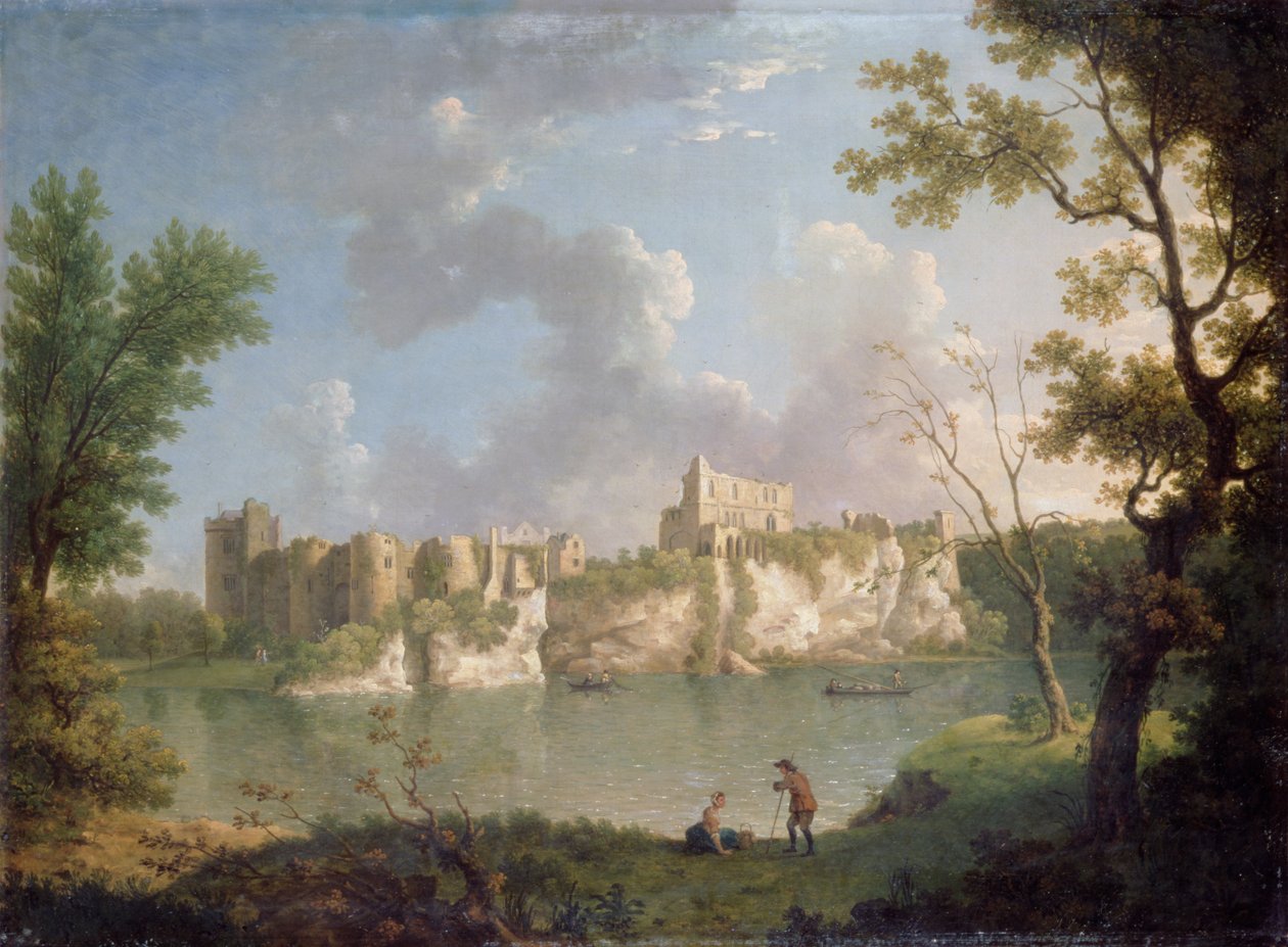 Castelo de Chepstow (óleo sobre tela) de John Inigo Richards