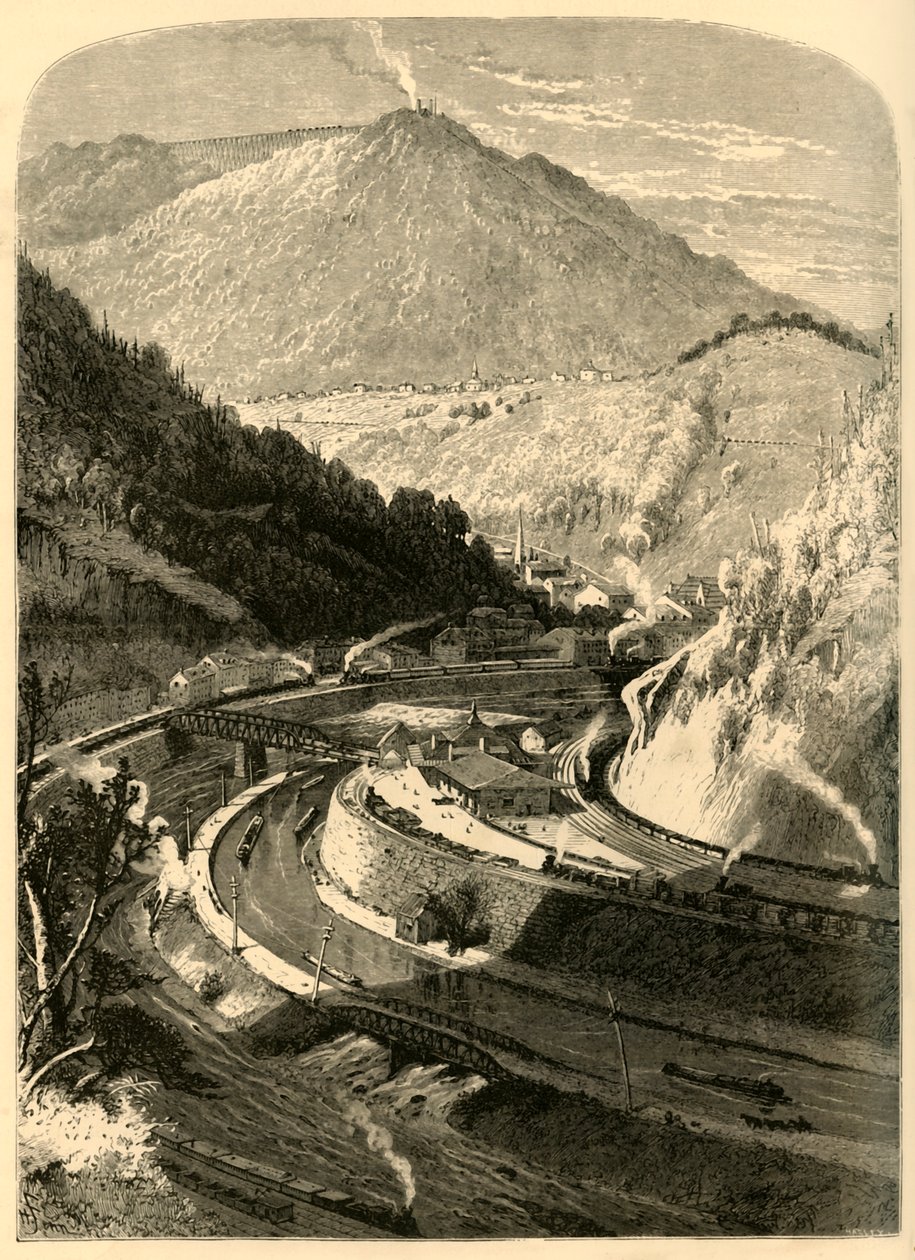 "Mauch Chunk and Mount Pisgah", 1872.   de John J. Harley
