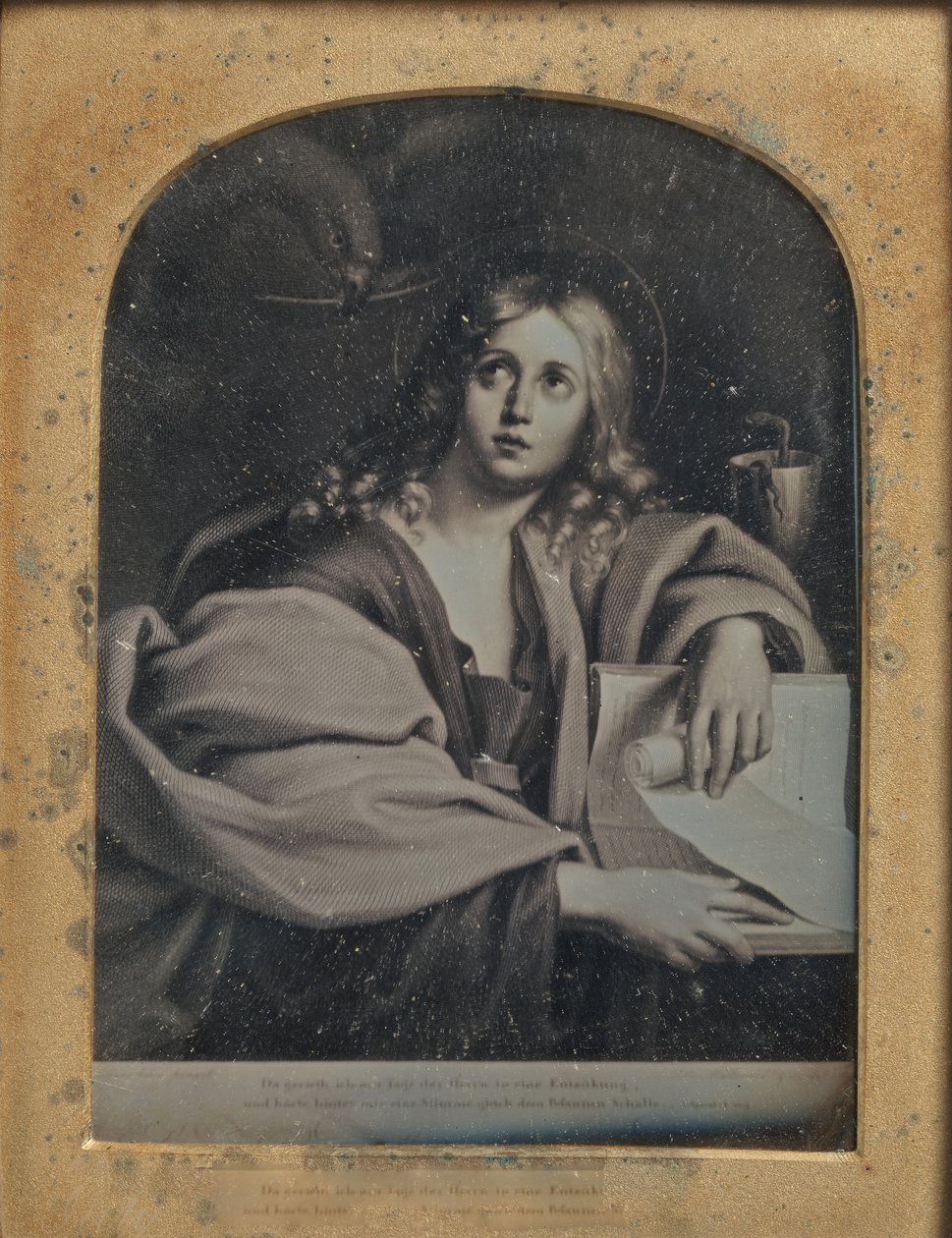 Cópia da Pintura São João Evangelista de Domenichino, 1846-52. de John Jabez Edwin Mayall