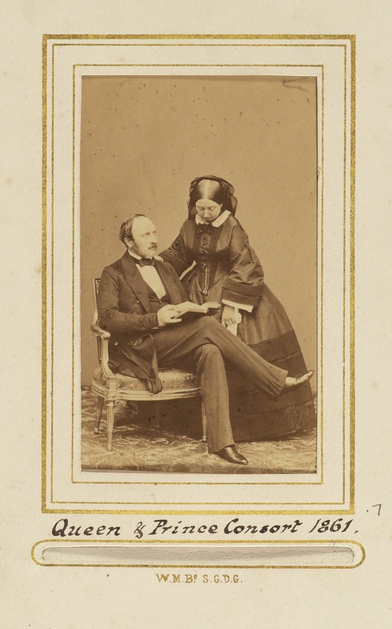 Rainha e príncipe consorte, escritura de John Jabez Edwin Mayall