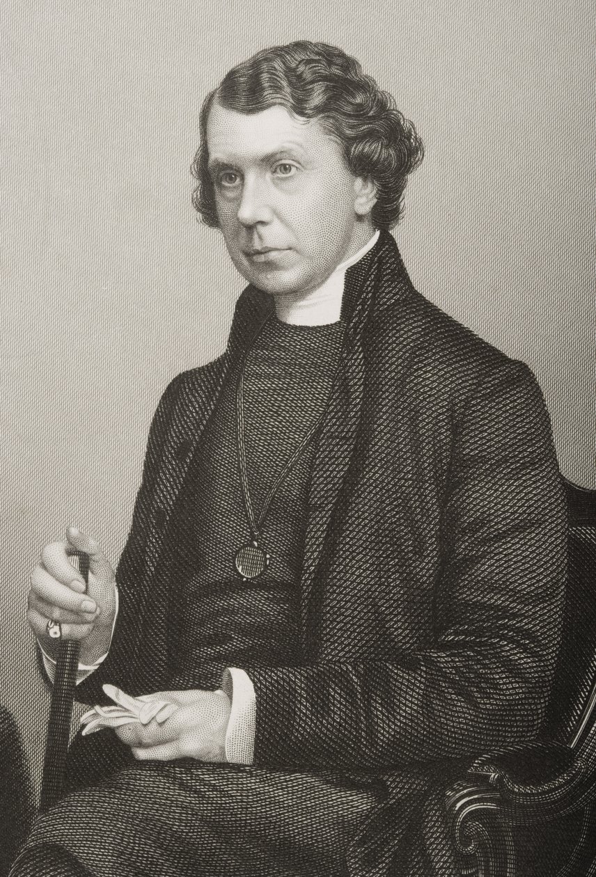 Archibald Campbell Tait (1811-82) gravada por DJ Pound a partir de uma fotografia, de &39;A Sala de Desenho de Personagens Eminentes, Volume 2&39;, publicada em Londres, 1860 de John Jabez Edwin Paisley Mayall