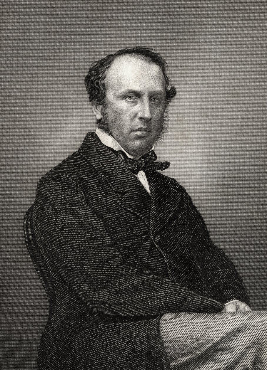 Charles John Canning, 1º Earl Canning, gravado por DJ Pound de uma fotografia, de "A História do Motim Indiano", publicado em 1858 de John Jabez Edwin Paisley Mayall