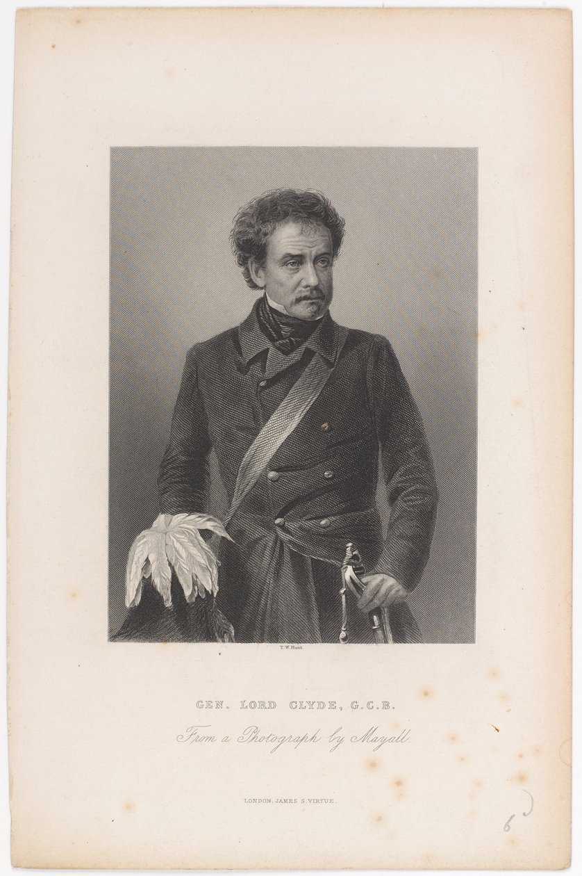  Gen. Lord Clyde, GCB , 1856 por volta de de John Jabez Edwin Paisley Mayall