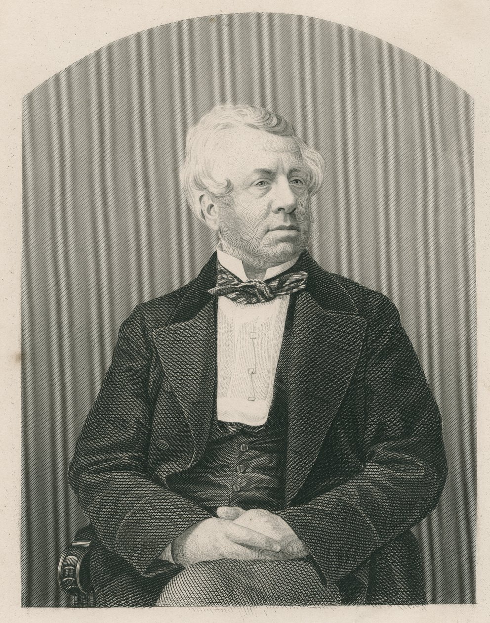 George William Frederick Howard, gravado por DJ Pound a partir de uma fotografia, de &39;A Sala de Estar de Personagens Eminentes, Volume 2&39;, publicado em Londres, 1860 de John Jabez Edwin Paisley Mayall