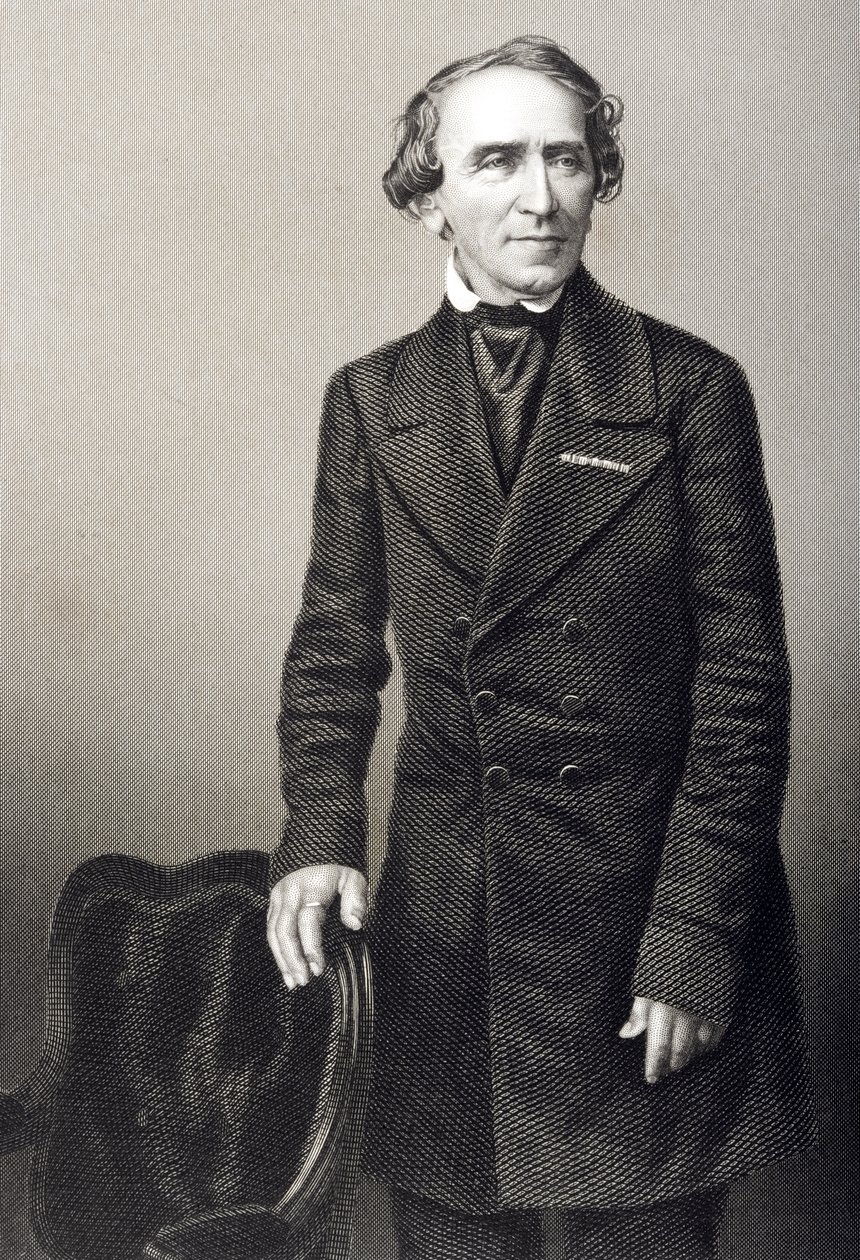 Giacomo Meyerbeer (1791-1864) gravado por DJ Pound de uma fotografia, de &39;A Sala de Estar de Personagens Eminentes, Volume 2&39;, publicado em Londres, 1860 de John Jabez Edwin Paisley Mayall