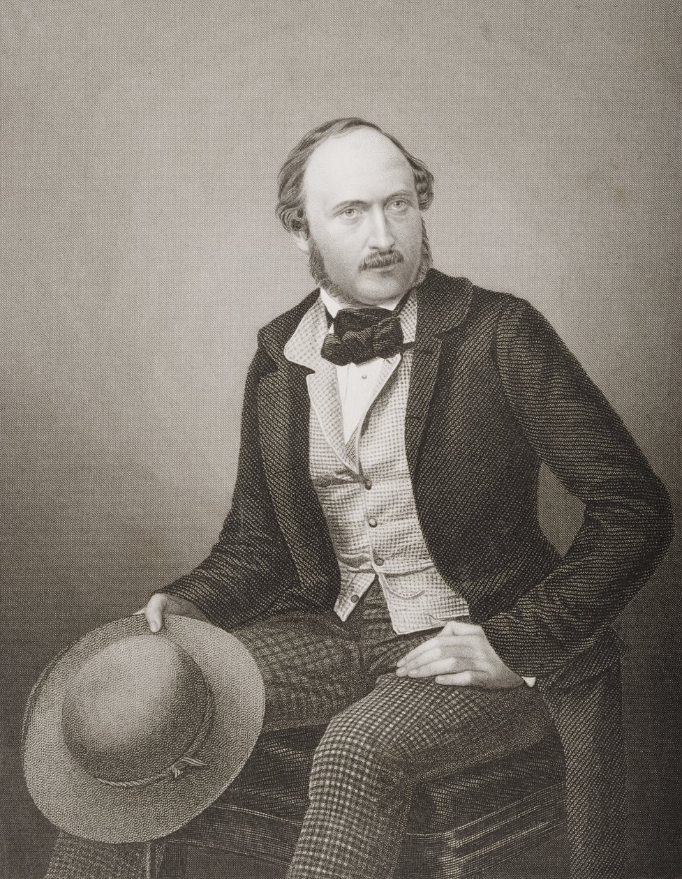 SAR Principe Albert (1819-1861) Príncipe Consorte da Grã-Bretanha e Irlanda, gravado por DJ Pound de uma fotografia, de &39;A Sala de Estar de Personagens Eminentes, Volume 2&39;, publicado em Londres, 1860 de John Jabez Edwin Paisley Mayall