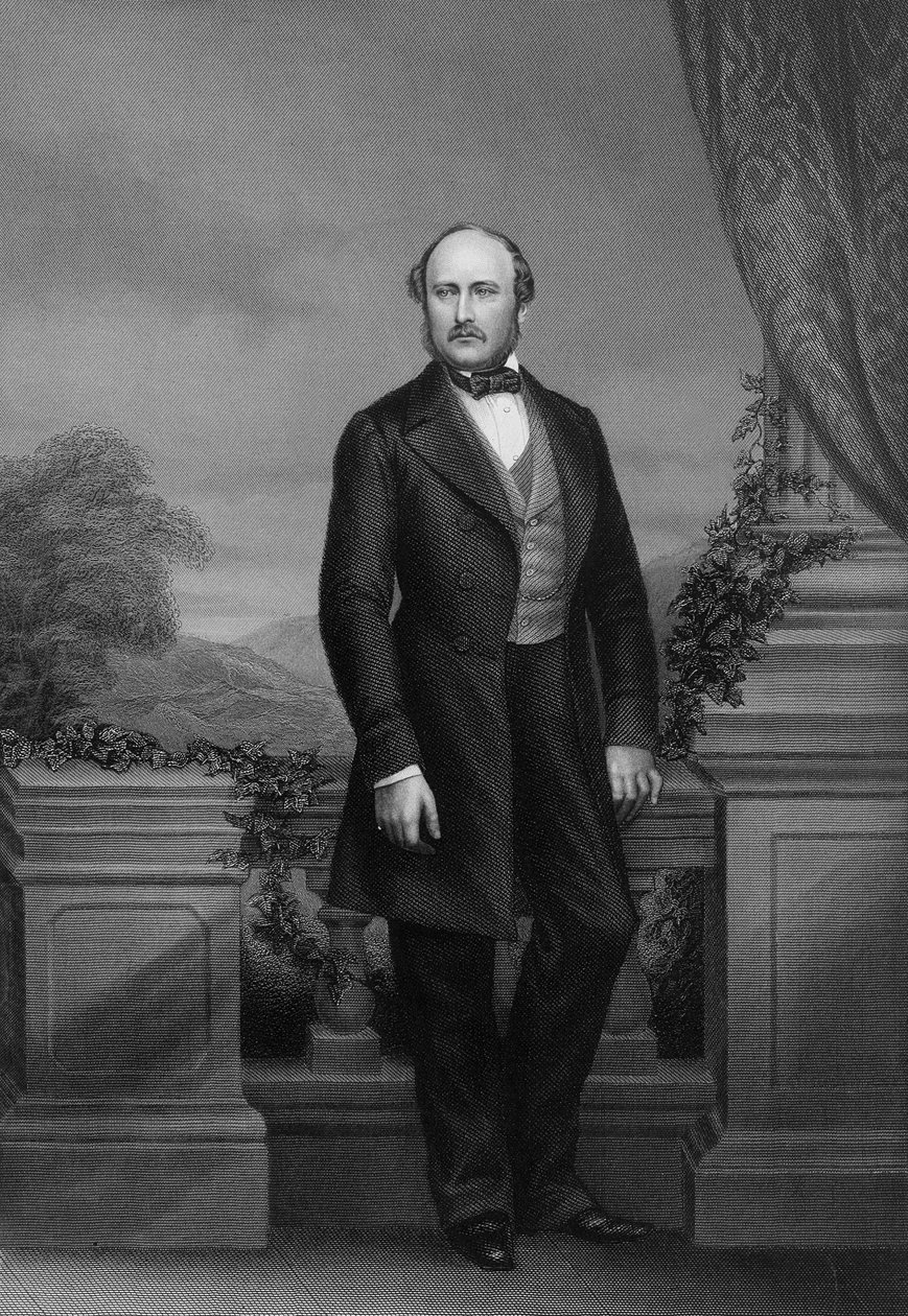 Sua Alteza Real, O Príncipe Consorte, de "A Galeria dos Retratos de Personagens Eminentes", 1861 (gravura em aço) de John Jabez Edwin Paisley Mayall