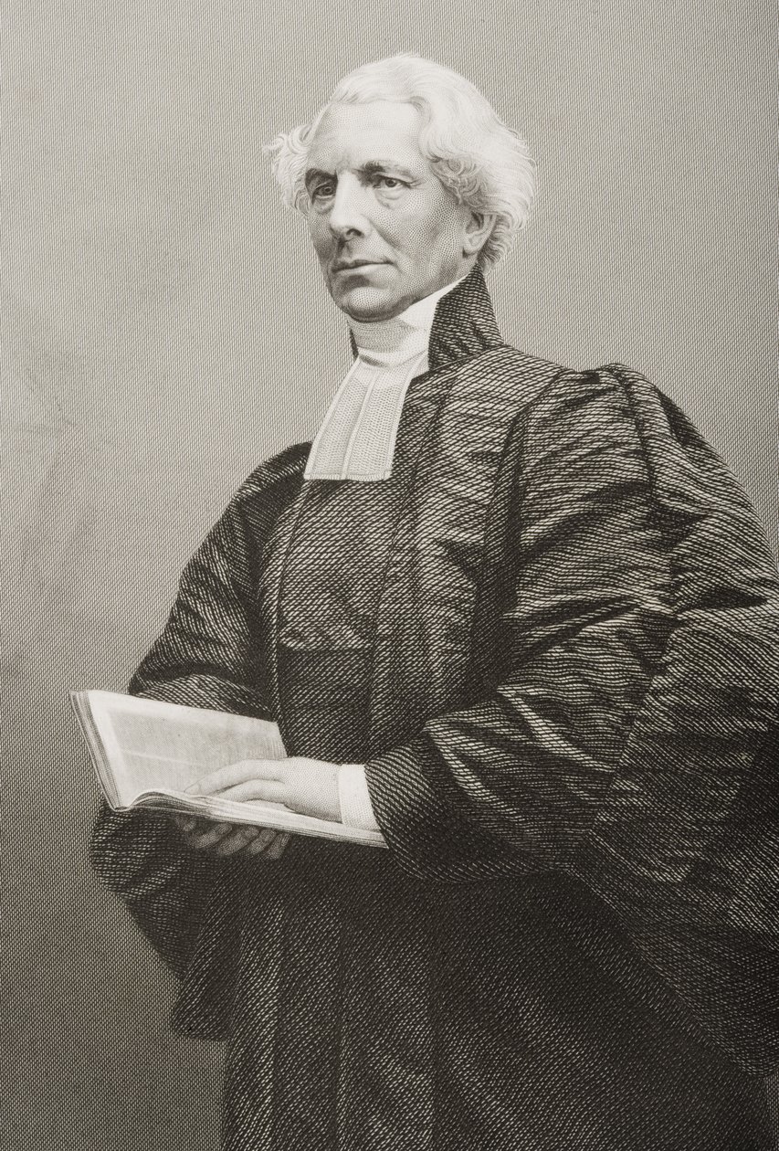 Hugh McNeile (1795-1879), gravado por DJ Pound a partir de uma fotografia, de "A Sala de Estar de Personagens Eminentes, Volume 2", publicado em Londres, 1860 de John Jabez Edwin Paisley Mayall
