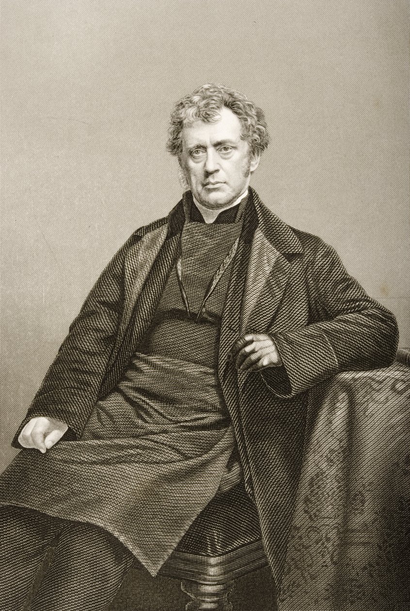 James Prince Lee (1804-69) gravado por DJ Pound a partir de uma fotografia, de &39;A Sala de Estar de Personagens Eminentes, Volume 2&39;, publicada em Londres, 1860 de John Jabez Edwin Paisley Mayall