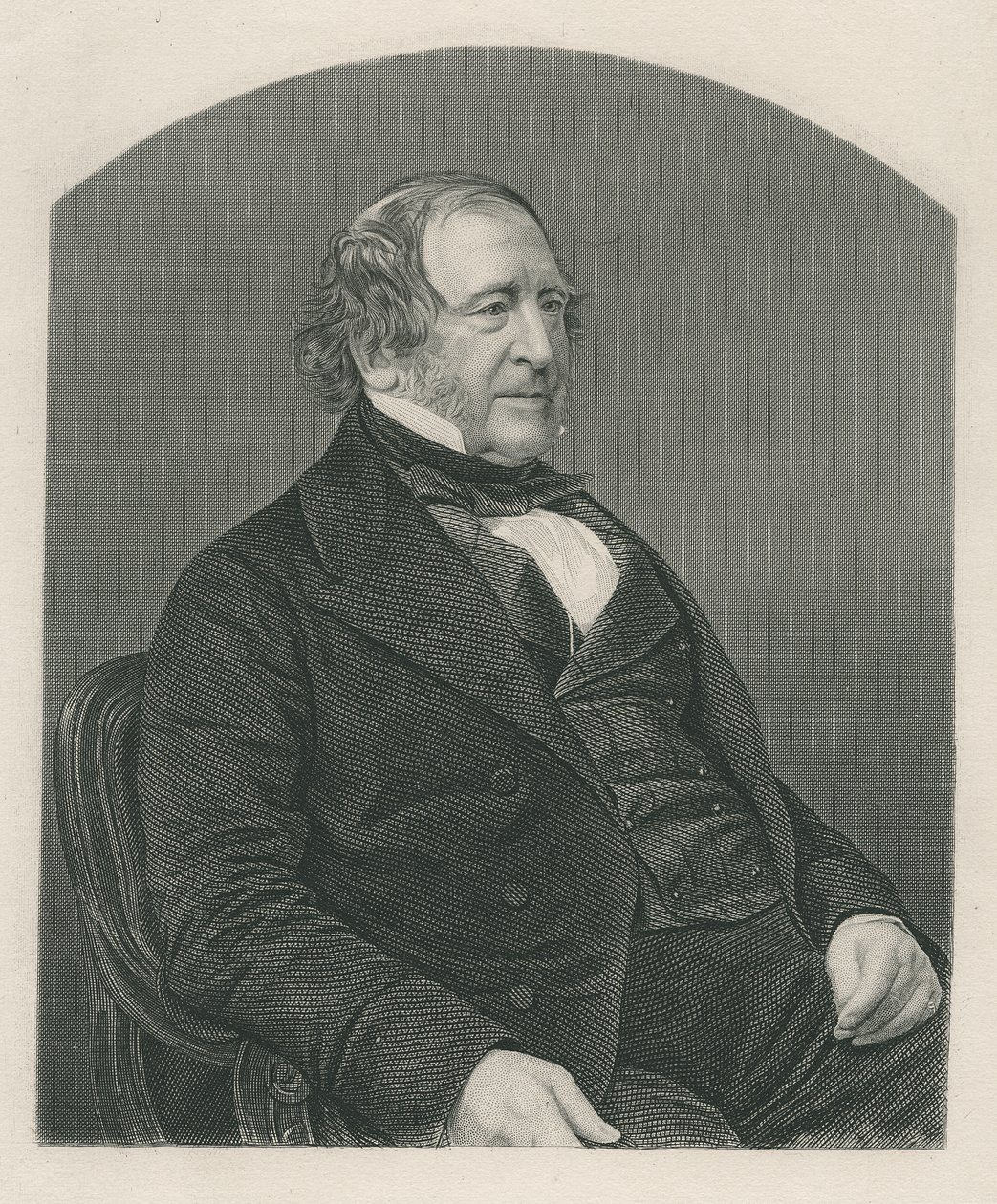 John Campbell, 1º Barão Campbell de St. Andrews, gravado por DJ Pound a partir de uma fotografia, de &39;The Drawing-Room of Eminent Personages, Volume 2&39;, 1860 de John Jabez Edwin Paisley Mayall