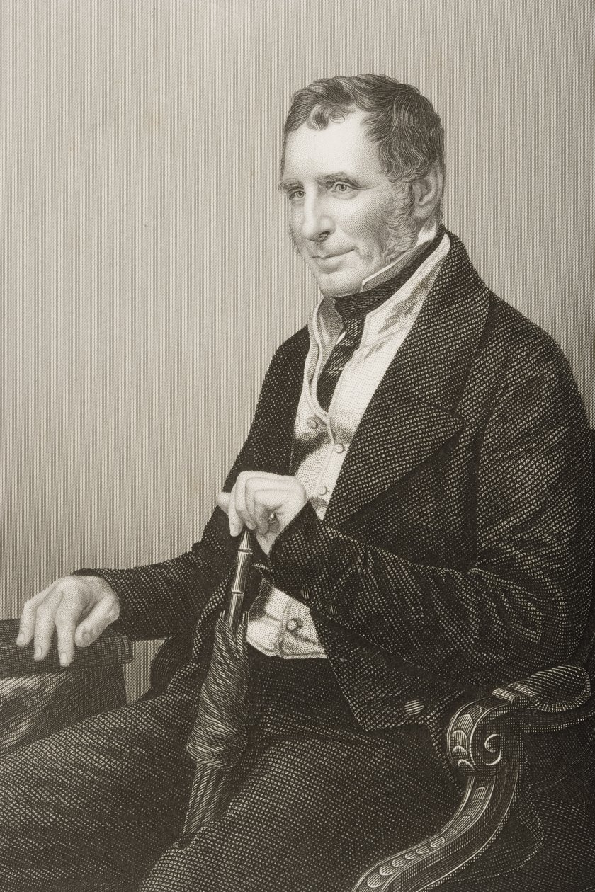 Joseph Warner Henley (1793-1884) gravado por DJ Pound de uma fotografia, de &39;A Sala de Estar de Personagens Eminentes, Volume 2&39;, publicado em Londres, 1860 de John Jabez Edwin Paisley Mayall
