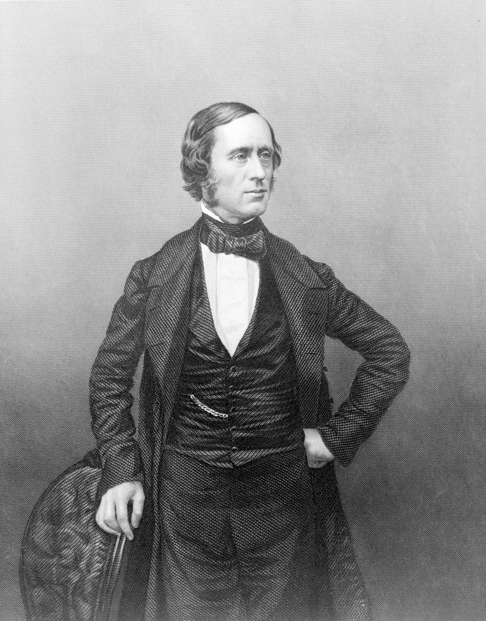 O professor William Sterndale Bennett, de "A Galeria de retratos da sala de estar de personagens eminentes" gravada por DJ Pound, 1861 de John Jabez Edwin Paisley Mayall