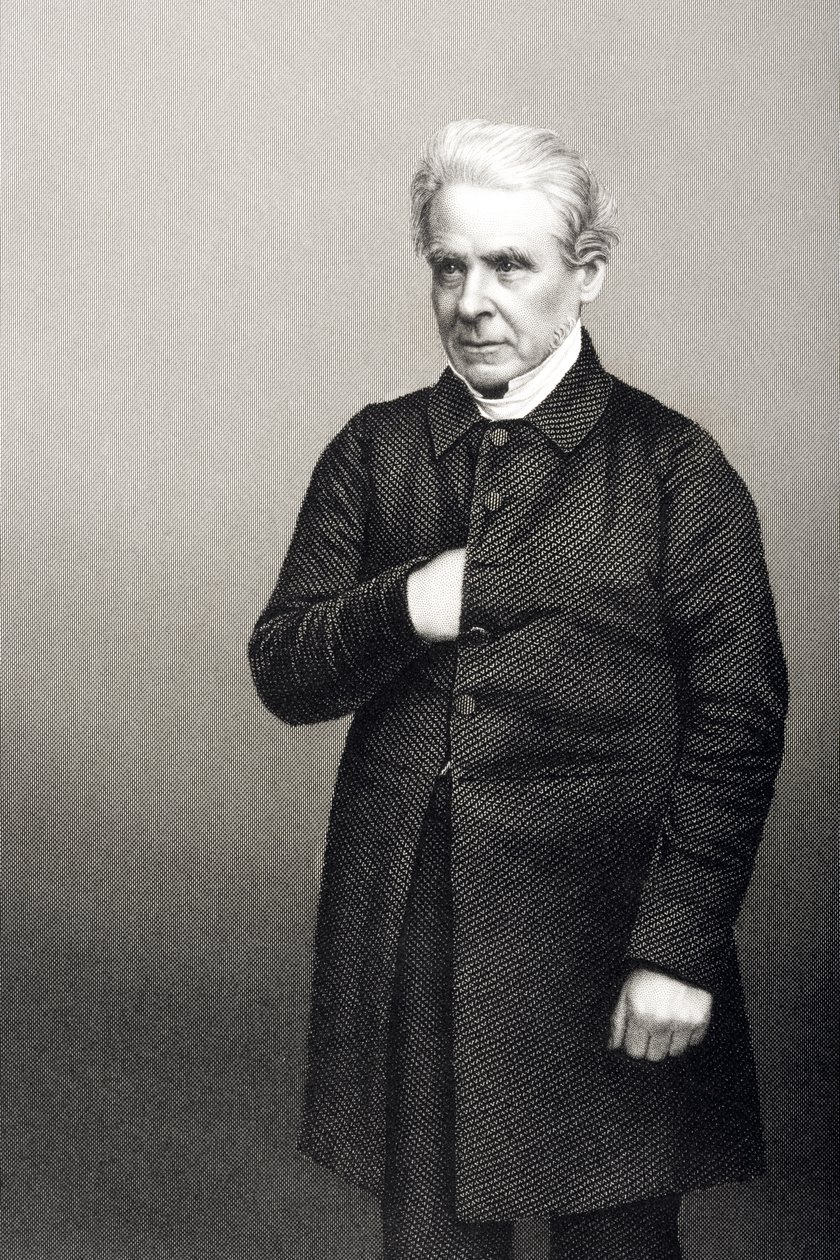Reverendo Thomas Dale (1797-1870) gravado por DJ Pound de uma fotografia, de "A Sala de Estar de Personagens Eminentes, Volume 2", publicado em Londres, 1860 de John Jabez Edwin Paisley Mayall