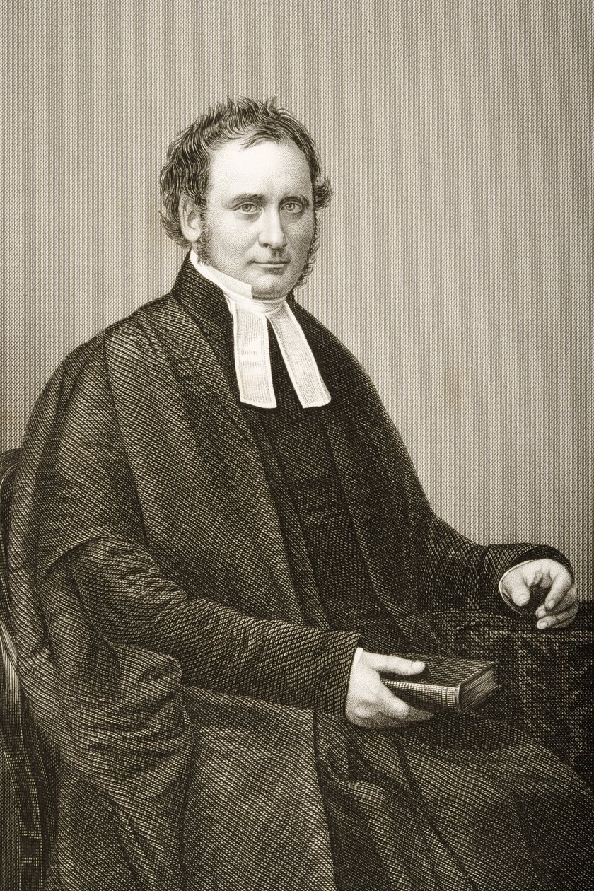 Robert Bickersteth (1816-84), gravado por DJ Pound de uma fotografia, de "A Sala de Estar de Personagens Eminentes, Volume 2", publicado em Londres, 1860 de John Jabez Edwin Paisley Mayall