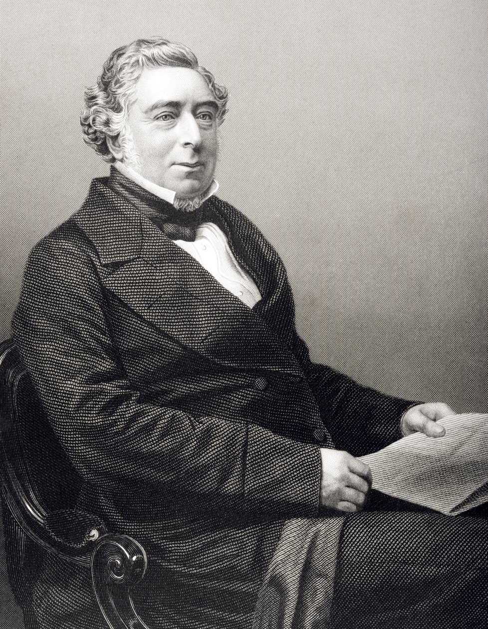 Robert Stephenson (1803-59), gravado por DJ Pound a partir de uma fotografia, de &39;A Sala de Estar de Personagens Eminentes, Volume 2&39;, publicado em Londres, 1860 de John Jabez Edwin Paisley Mayall