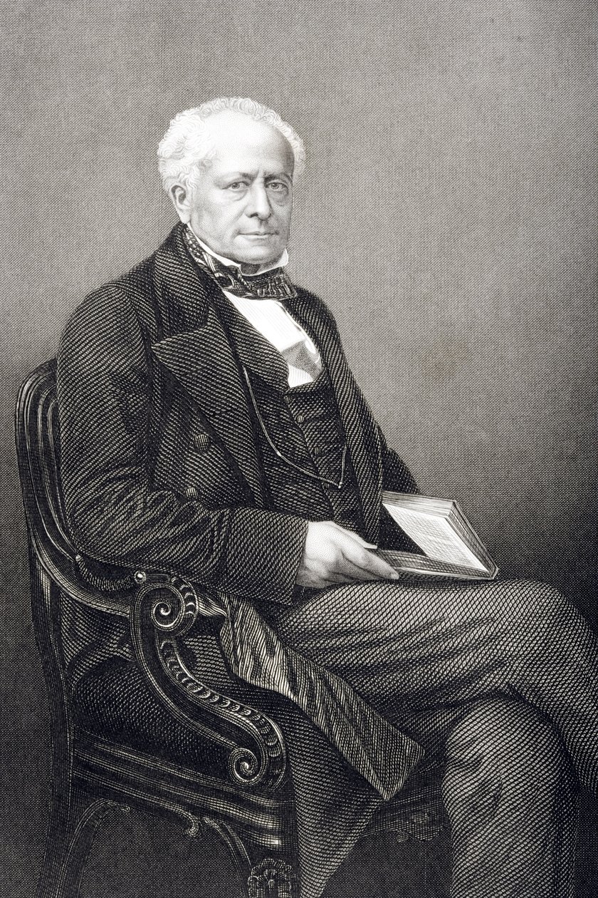 Sir Fitzroy Kelly (1796-1880), gravado por DJ Pound de uma fotografia, de &39;A Sala de Estar de Personagens Eminentes, Volume 2&39;, publicado em Londres, 1860 de John Jabez Edwin Paisley Mayall