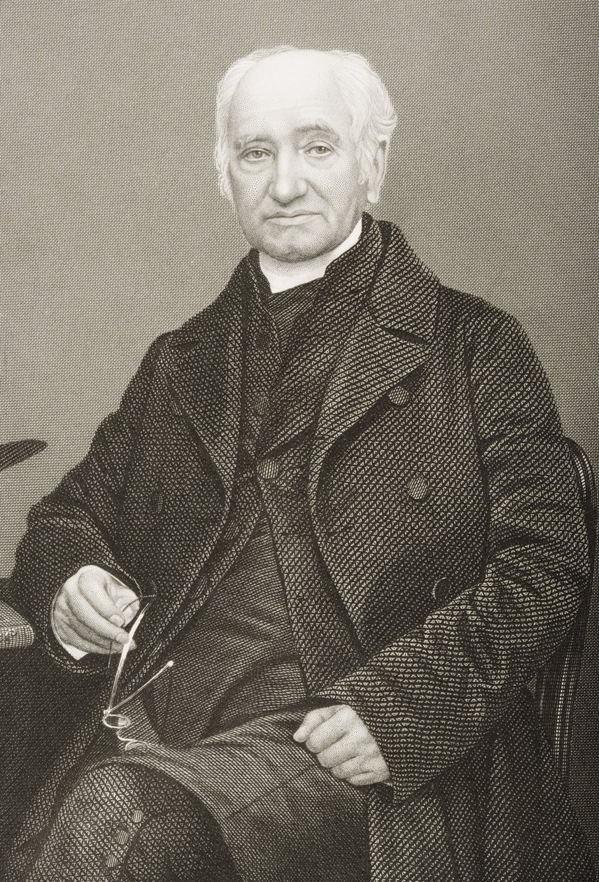 Thomas Vowler Short (1790-1872) gravado por DJ Pound de uma fotografia, de &39;A Sala de Estar de Personagens Eminentes, Volume 2&39;, publicado em Londres, 1860 de John Jabez Edwin Paisley Mayall