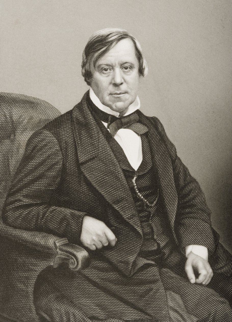 William Scholefield (1809-67), gravado por DJ Pound de uma fotografia, de "A Sala de Estar de Personagens Eminentes, Volume 2", publicado em Londres, 1860 de John Jabez Edwin Paisley Mayall