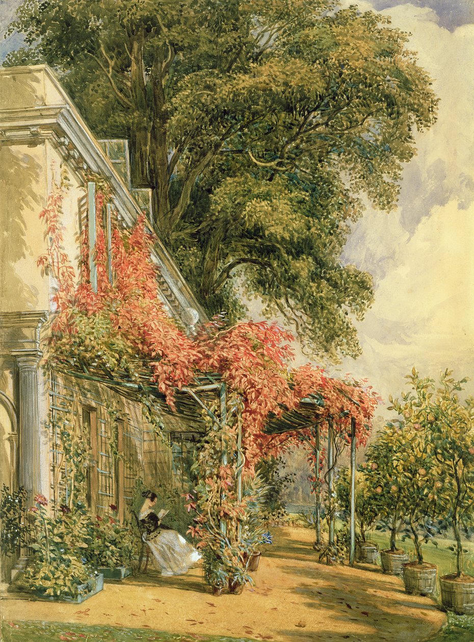 Frente de jardim da casa do Sr. Robert Vernon em Twickenham de John James Chalon