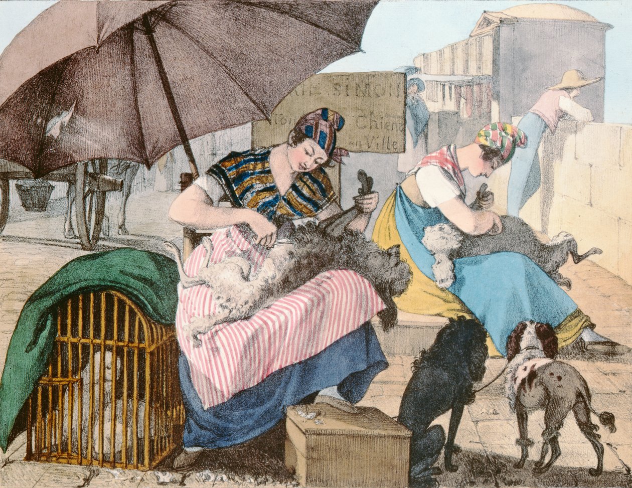 Os groomers do cão, 1820 de John James Chalon