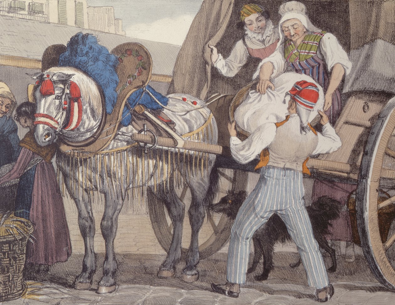 O carrinho de lavanderia, 1822 de John James Chalon