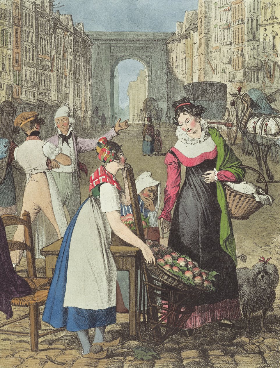 O Little Fruitseller, 1822 de John James Chalon