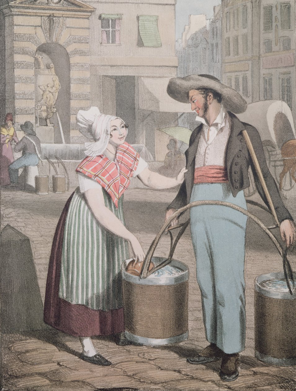 O transportador de água, 1821 de John James Chalon