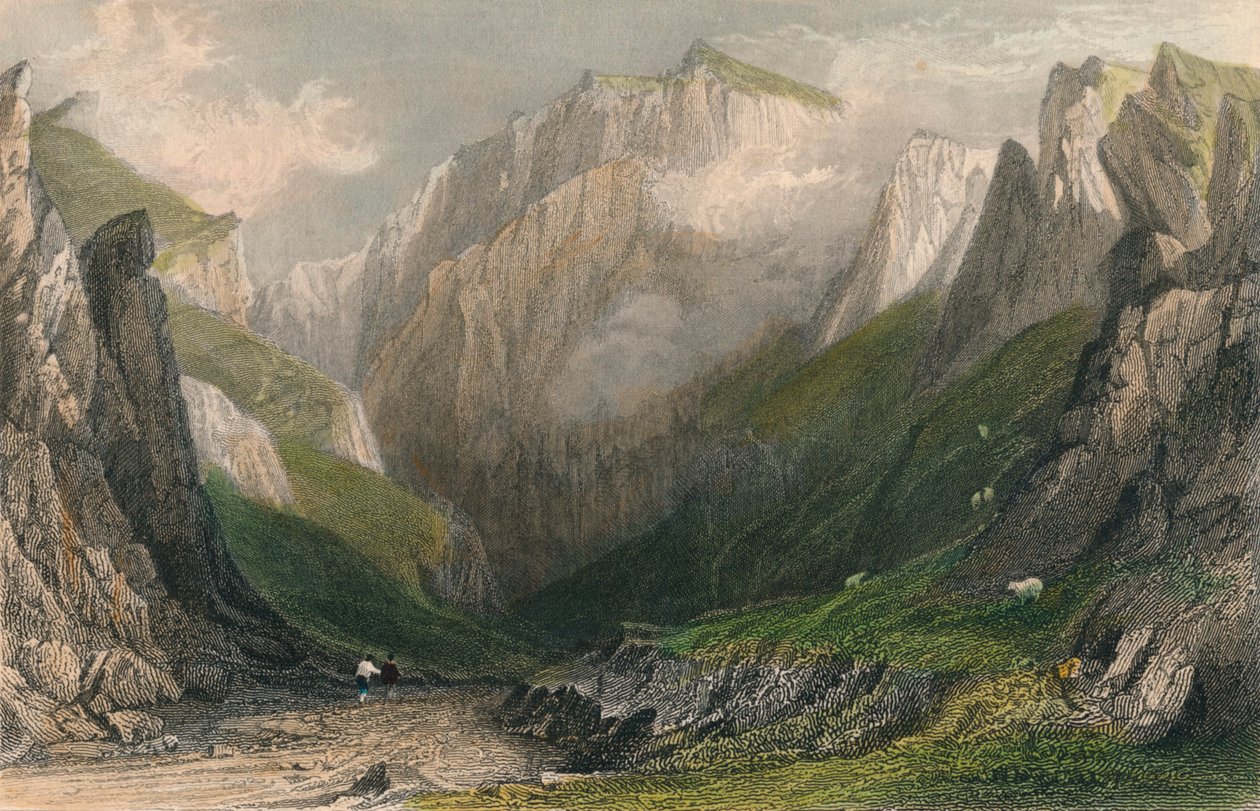 "Vale of the Winnets, Derbyshire", 1837 de John James Hinchliff
