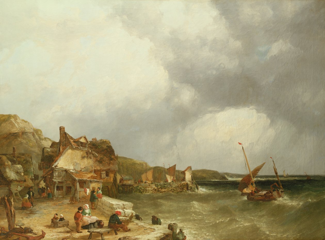 A costa em Etaples, 1853 de John James Wilson