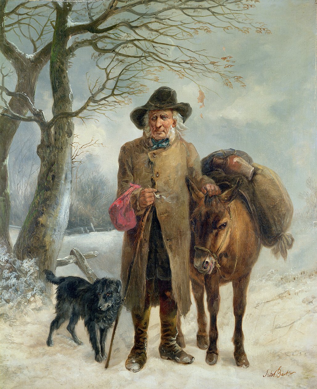 Recolhendo combustível de inverno (óleo) de John Jesse Barker