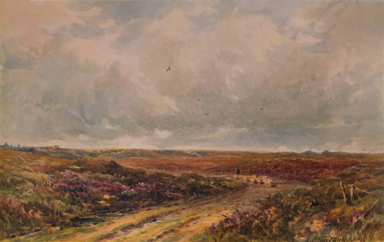 Dia tempestuoso em Surrey Common, séculos XIX e XX, 1935 de John Jessop Hardwick