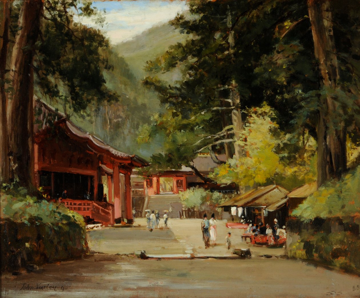 Entrada do Mausoléu de Jyemiten, Nikko, Japão de John Jnr. Varley