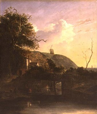 Uma vista perto de Harwich de John and John Berney Crome