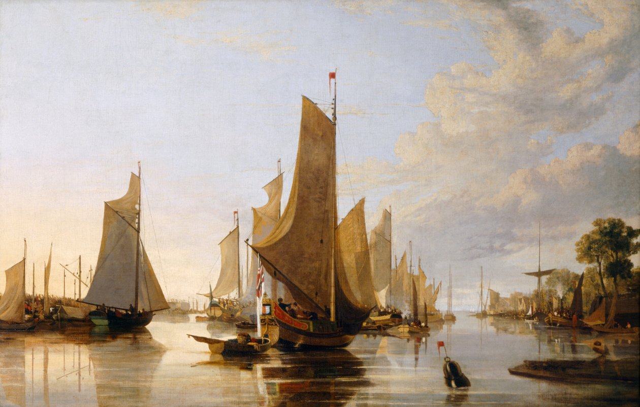 The Yarmouth Water Frolic, c.1821 (óleo sobre tela) de John & John Berney (1794 1842) Crome