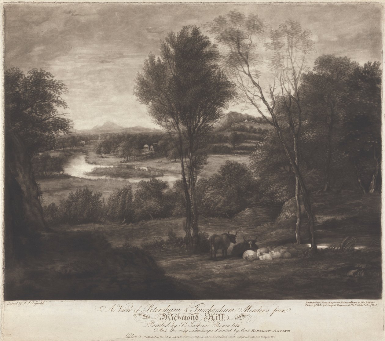 Uma vista de Petersham & Twickenham Meadows de Richmond Hill de John Jones