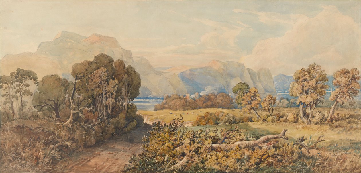 Paisagem com rios e montanhas de John Joseph Cotman