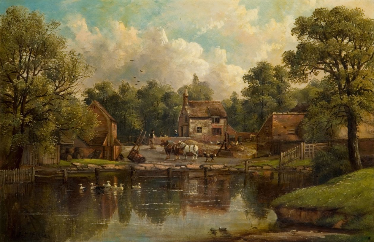Fazenda em Wood Lane, Handsworth, 1850-1908. de John Joseph Hughes