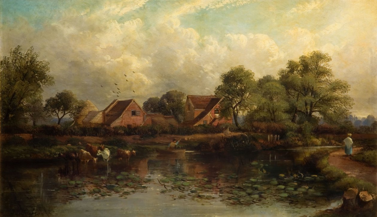 Fazenda em Wood Lane, Handsworth, 1850-1908. de John Joseph Hughes