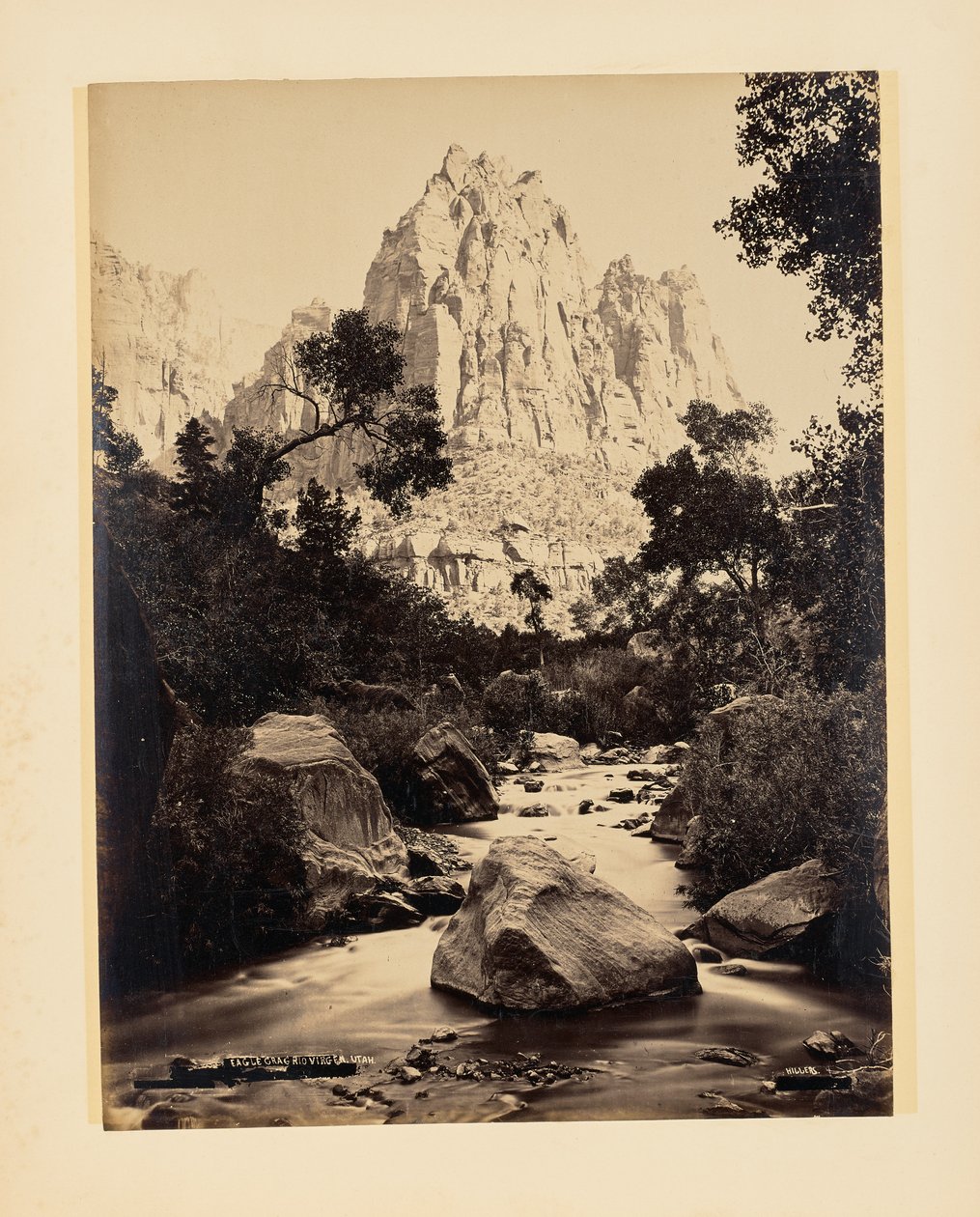 Eagle Crag, Rio Virgen, Utah de John K. Hillers
