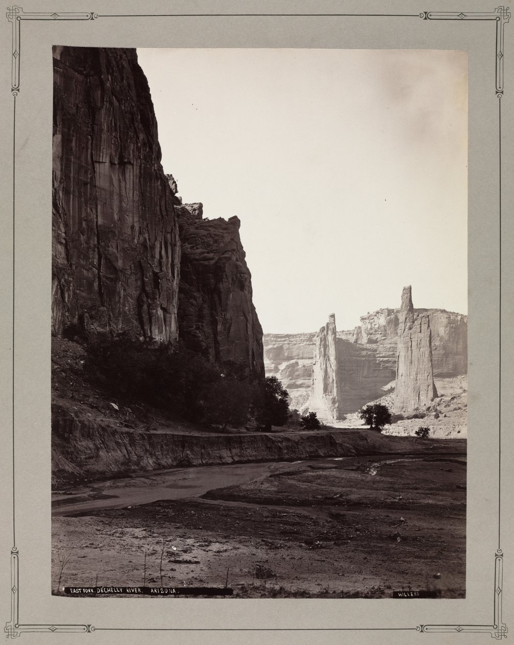East Fork, de Chelly River, Arizona, 1879-1881. de John K. Hillers