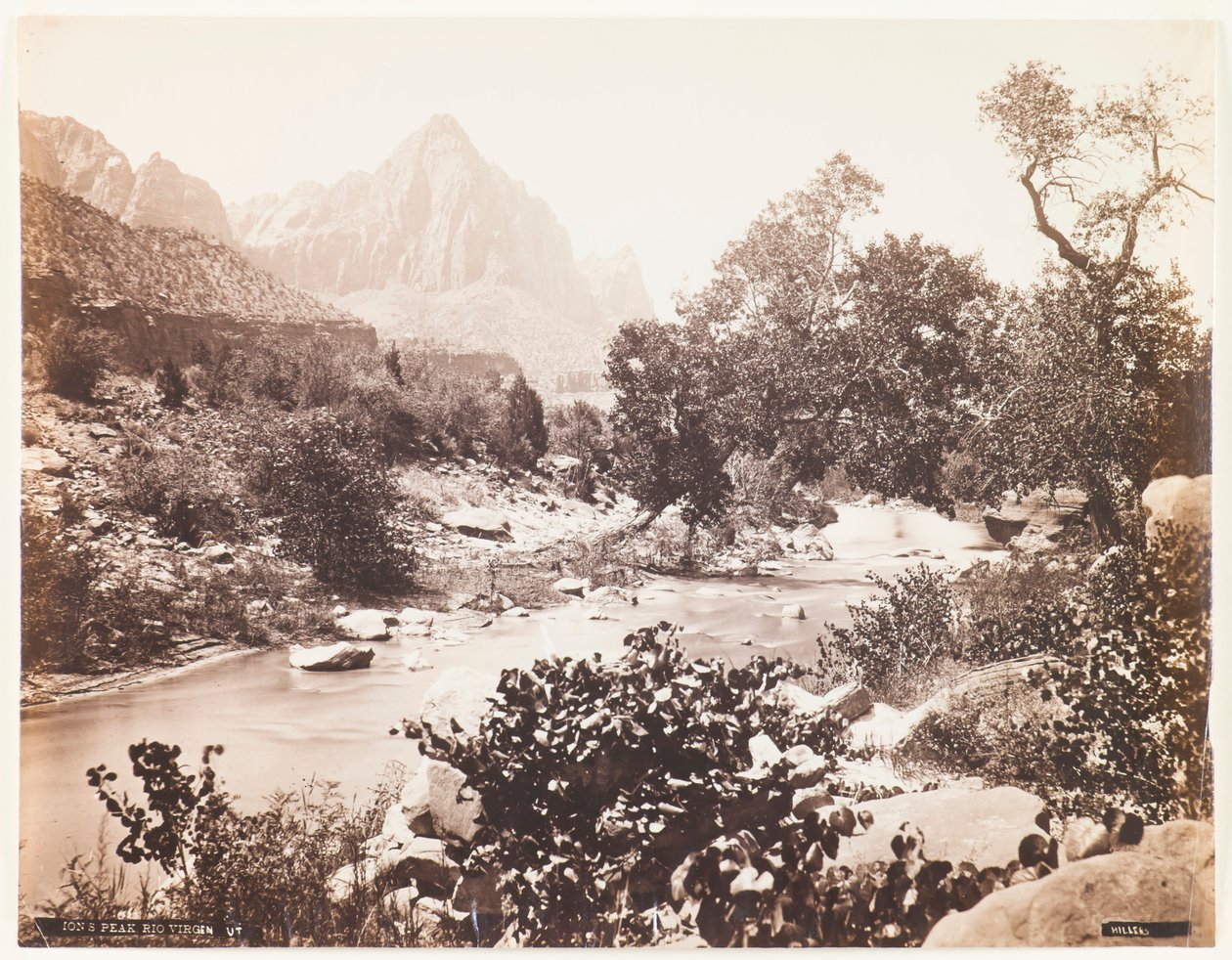 Pico do Leão, Rio Virgen, Utah de John K. Hillers