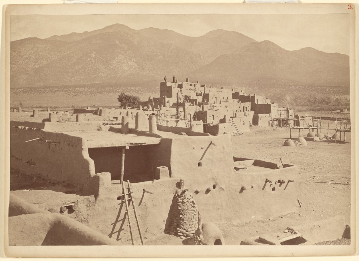 North Taos Pueblo, Novo México de John K. Hillers