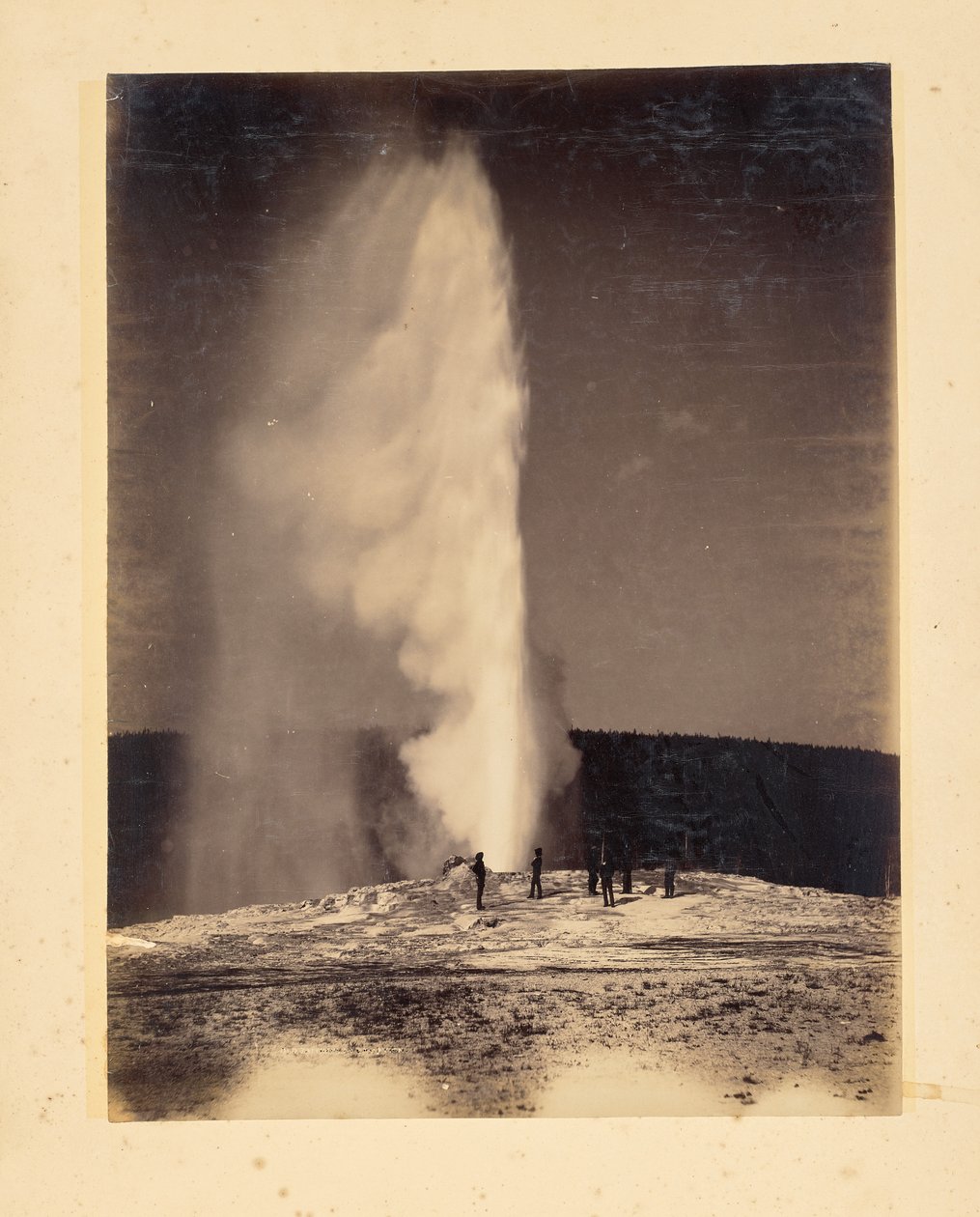 Old Faithful em erupção de John K. Hillers