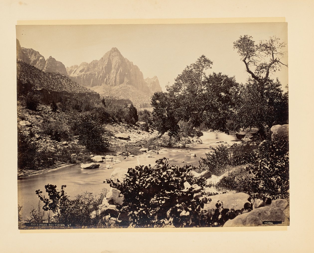 Pico de Zion, Rio Virgen, Utah de John K. Hillers