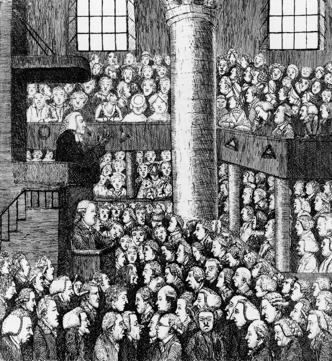 Uma Congregação Sonolenta, 1785 de John Kay