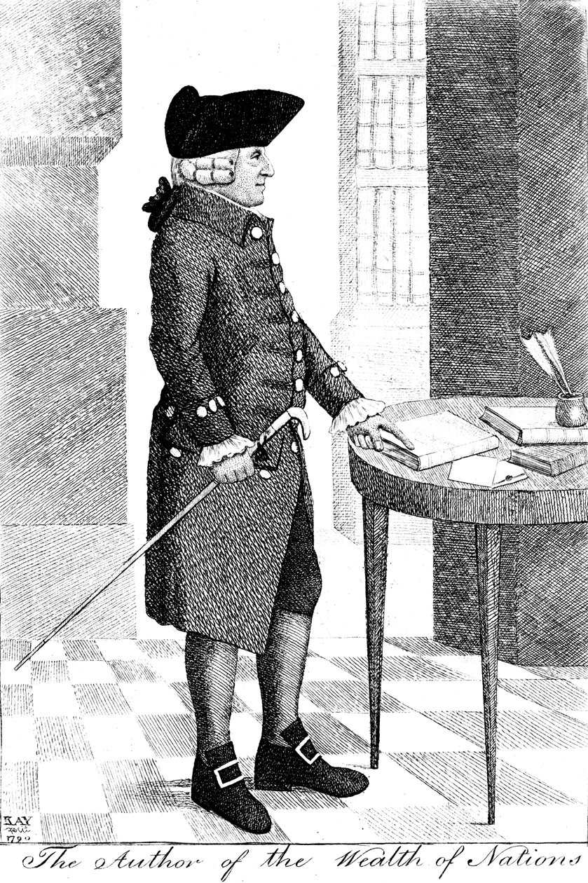 Adam Smith 1723-1790, filósofo e economista escocês, 1790 de John Kay