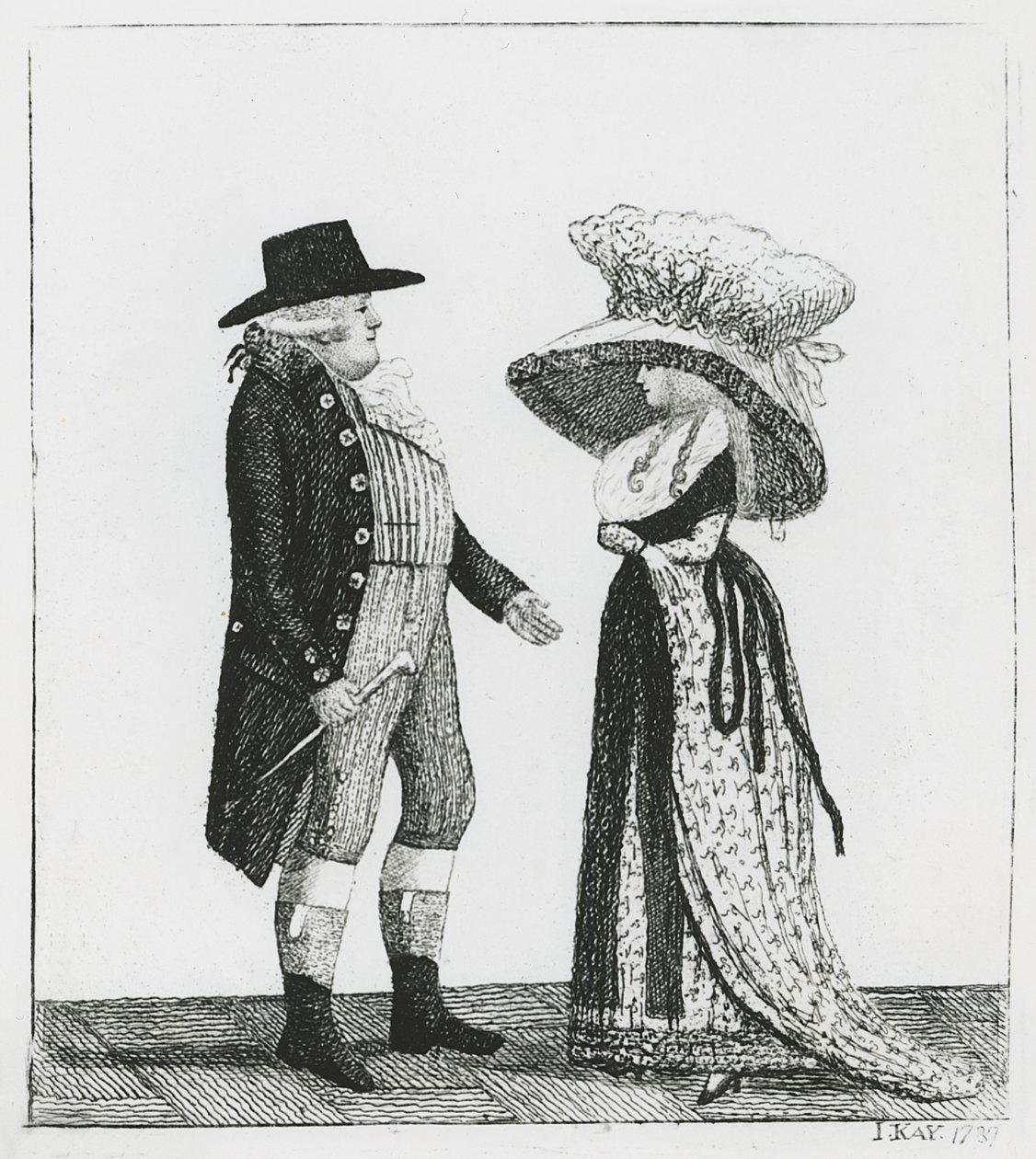 Capitão Dalrymple e Penelope Macdonald, 1787 de John Kay