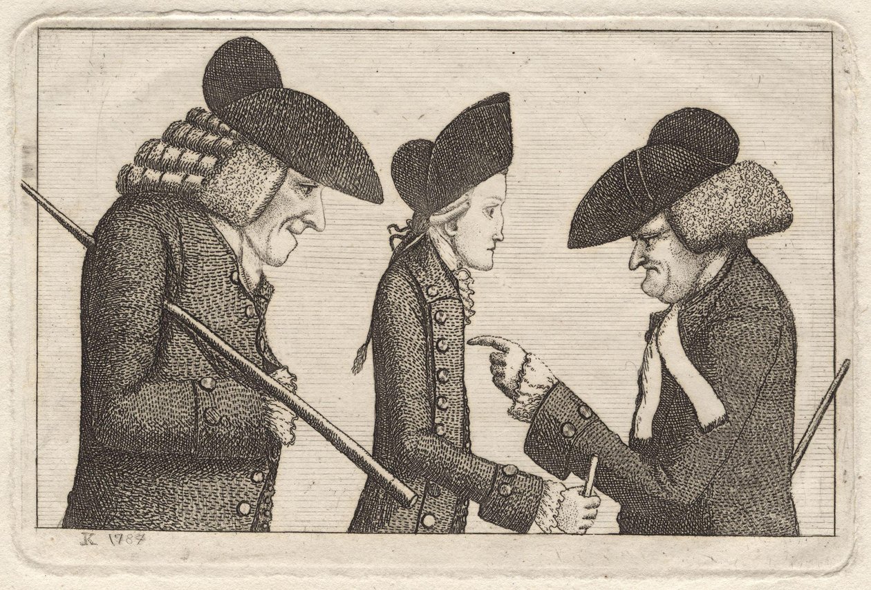 Henry Home, Lord Kames; Hugo Arnot; James Burnett, Lord Monboddo por John Kay de John Kay