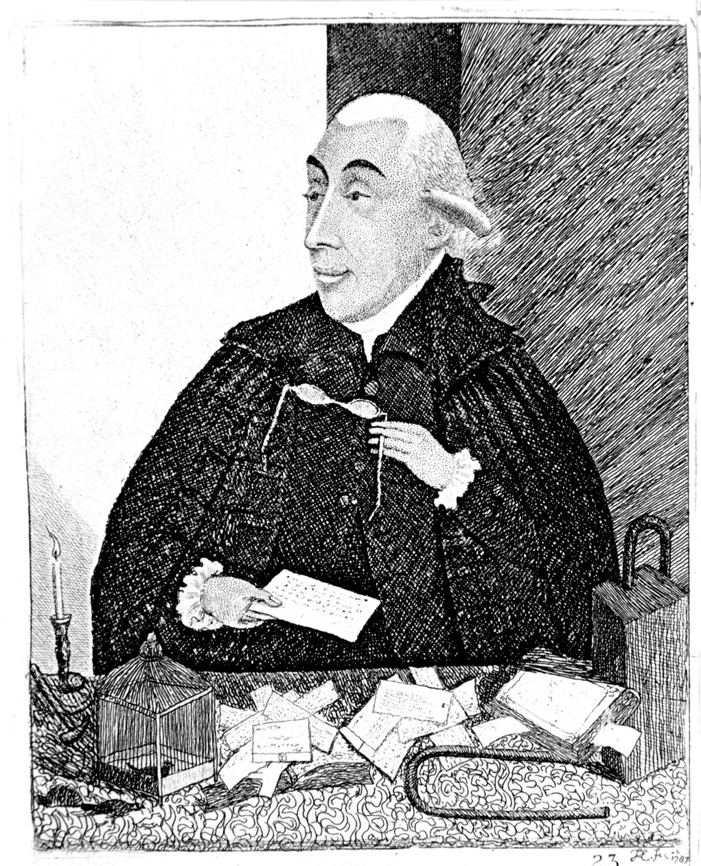 Joseph Black, químico escocês, 1787 de John Kay